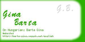 gina barta business card